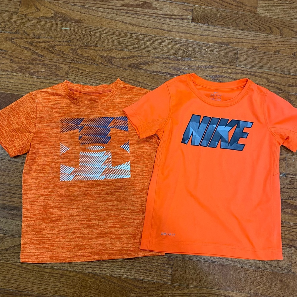 Nike & UA orange tees